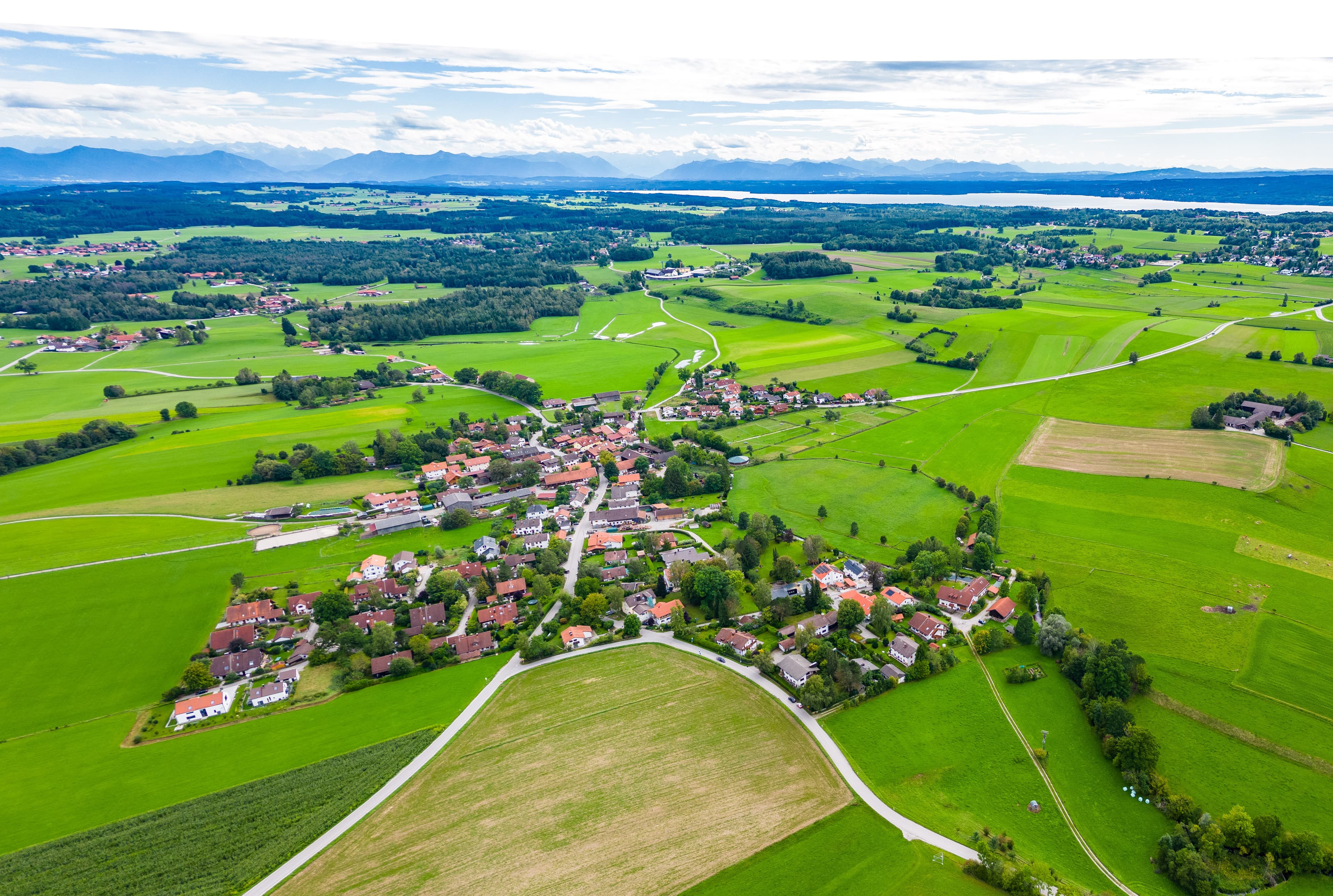 Starnberger See und Bergpanorama von Bachhausen